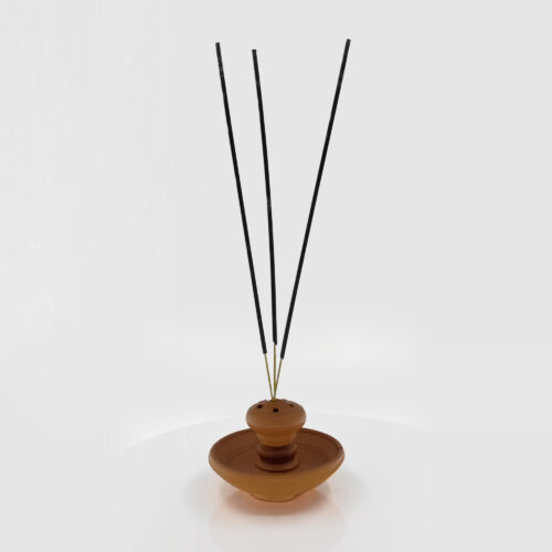 Clay Incense Stick Holder 3.5" for Buddha Statues and Other Religious Purpose