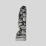4.5 Inch Black & Gray Ganesh Statue with Book - God of Knowledge & Success