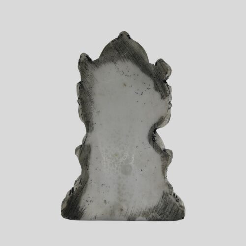 4.5 Inch Black & Gray Ganesh Statue with Book - God of Knowledge & Success