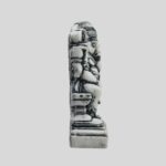 Granite Ganesh Statue with Book 4.7 Inch Black & Gray  - God of Knowledge & Success