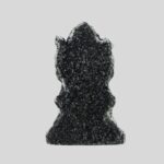 Granite Ganesh Statue with Book 4.7 Inch Black & Gray  - God of Knowledge & Success