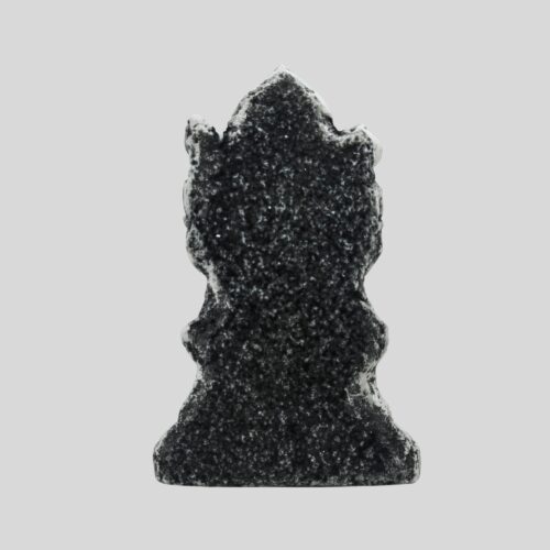 Granite Ganesh Statue with Book 4.7 Inch Black & Gray  - God of Knowledge & Success