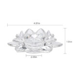 Crystal Glass Lotus Flower Shaped Candle Holder with Small Soy Wax Candle