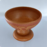 Engraved Natural Clay Flower Cup (3.4" x 4.6") for Buddha Statues & Decorations