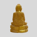 Delicately Carved Buddha Statue (5.2 inches) Gold Color Myanmar Cultural Style