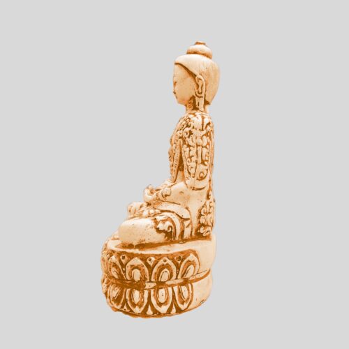 Myanmar Cultural Buddha Statue Light Orange mix Brown & Cream Color – 00011 (3)