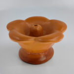 Polished Natural Clay Lotus Flower Oil Lamp (2" x 3.5")