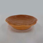 Polished Natural Clay Flower Tray (1" x 4.5") for Buddha Statues (Lotus Flower Shaped)