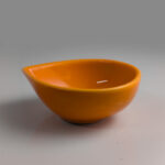 Ceramic Little Oil Lamp Orange Color