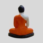 Resin Buddha Statue 14.5cm Orange Color Painted for Car, Van Dashboard & Religious Purposes (Copy)