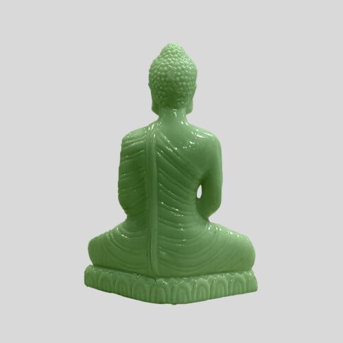 Resin Lord Buddha Statue 4.5inch Light Green Color - Car, Van Dashboard & Religious Purposes and Gifting