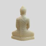 Resin Lord Buddha Statue 11.5cm Cream Color - Car, Van Dashboard & Religious Purposes