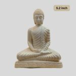 Buddha Statue Pearl Color (Elephant Tusk Color) 5.2 Inch - Glowing Resin