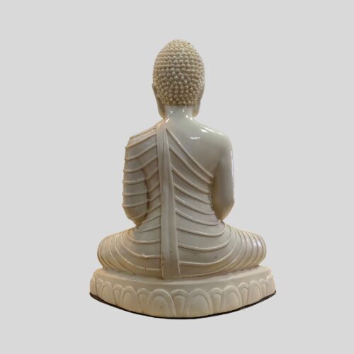 Buddha Statue Pearl Color (Elephant Tusk Color) 5.2 Inch - Glowing Resin