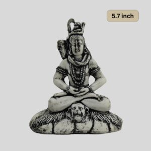 Dolomite Shiva Statue 5.7 Inch Black & Gray - The Destroyer and Transformer