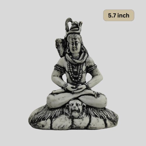 Dolomite Shiva Statue 5.7 Inch Black & Gray - The Destroyer and Transformer