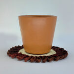 Handmade Natural Coir Altar Mat / Table Mat - Brown and Cream