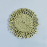 Handmade Natural Coir Altar Mat / Table Mat - Cream Color