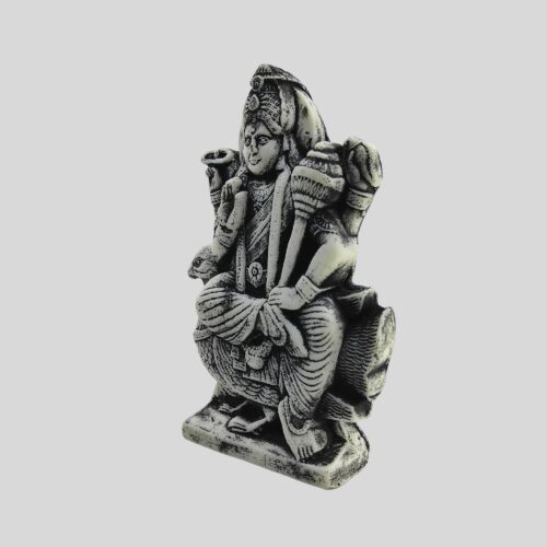 Vishnu Statue 5.5 Inch Black & Gray Granite - The Preserver of the Universe
