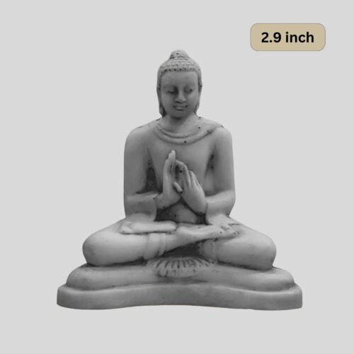 Vitarka Mudra Buddha Statue 2.9 Inch - Black and Gray