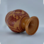 Engraved Natural Clay Water Cup (4.7" x 4") for Buddha Statues or Other Home Decoration